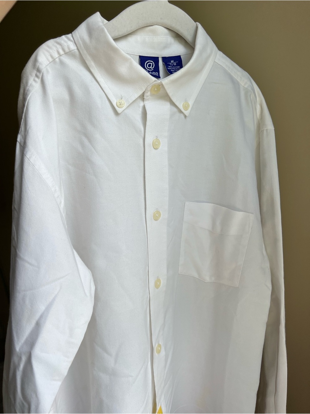 Classic White Button-Down Shirt - size 7/8